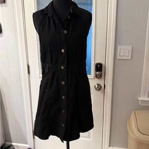 Free People Black Sleeveless Mini Dress